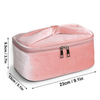 Luxury Velvet Women Makeup Bag Portable Cosmetic Storage Bag Lovely Pink Color Bride Make Up Bag