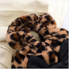 Mini Fashion Leopard Fluffy Women Handbag With Bowknot Decoration
