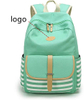 Durable Water-Resistant Canvas School Backpack for Girls Laptop Bag Travel Bag Bookbag Daypack