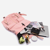 Anti Theft Ladies Pink Waterproof School Book Bags Laptop Backpack with Laptop Compartment