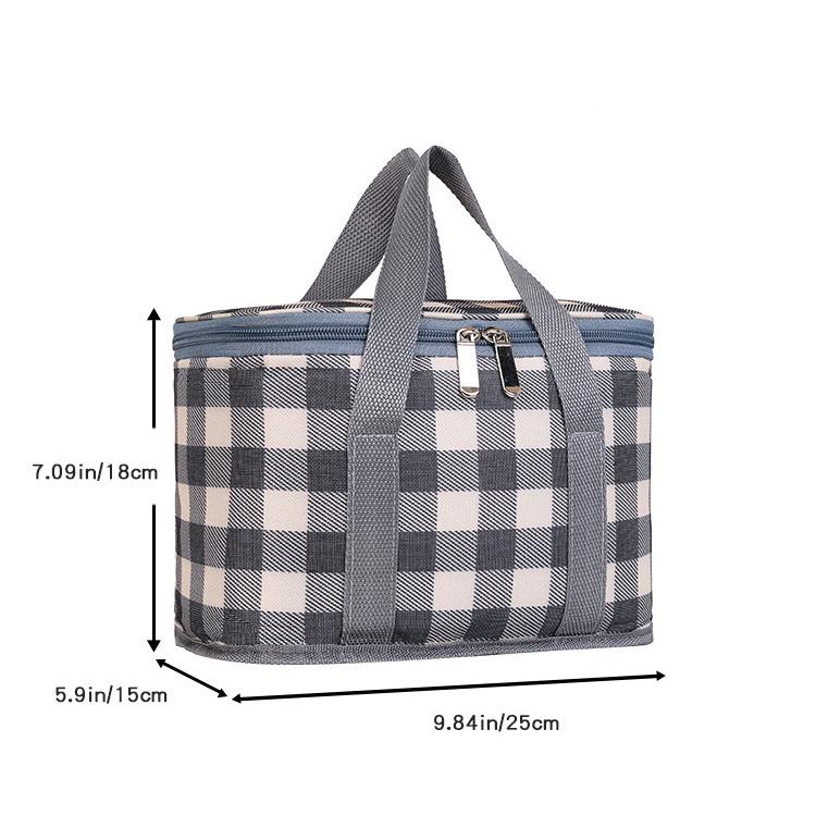 2022 Women Girls Oxford Thermal Handbags Aluminum Foil Cooler Lunch Bag Insulated Bags For School Kids