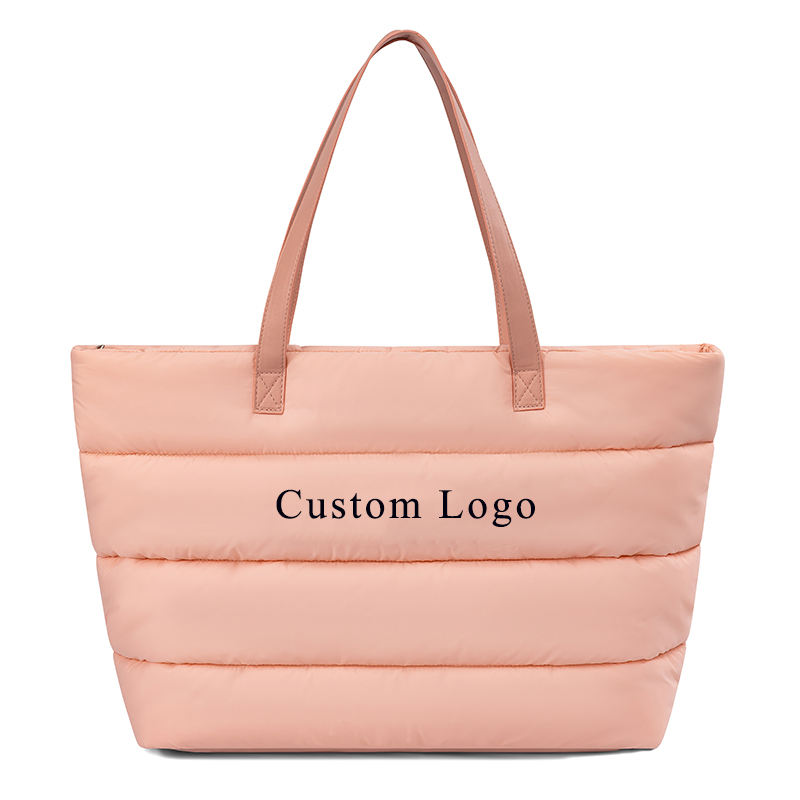 Wilo Puffer Bag Women's Lightweight Quilted Puffy Tote Bag With