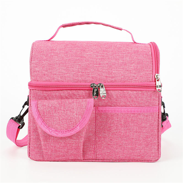 Manufacturer Customize Logo Picnic Outdoor Oxford Dual Compartment Cooler Lunch Bag