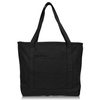 Solid Color Cotton Canvas Shopping Tote Bag Eco-Friendly Reusable Grocery Bag