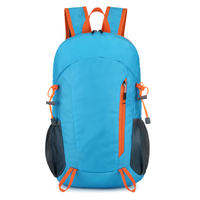 Custom Design Men's Waterproof Lightweight Casual Sports Packable Foldable Hiking Backpacks with Big Capacity