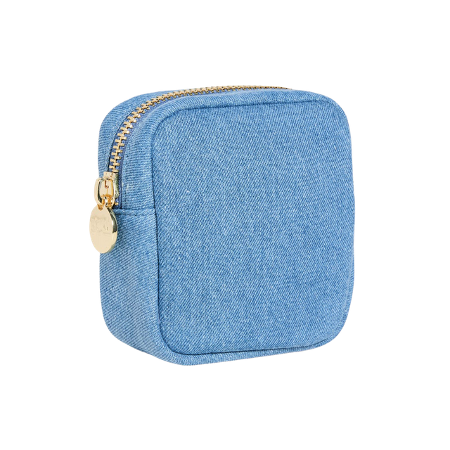Travel Pattern Denim Beauty Bag Outdoor Foldable Cotton Cosmetic Makeup Bag
