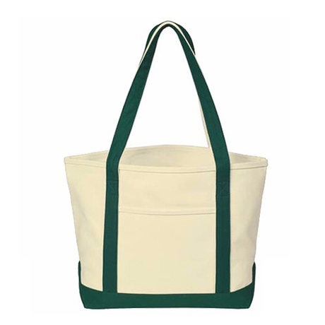Wholesale Recyclable Plain 12oz 16oz 18oz Cotton Canvas Tote Bag With Front Pocket