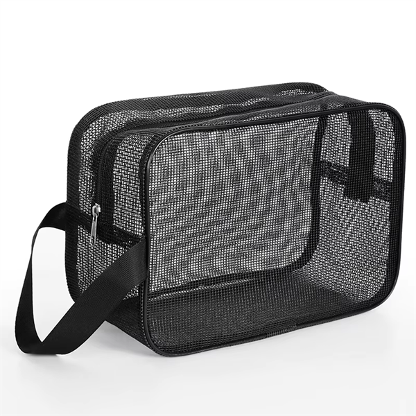 Hot Color And Logo Custom Design Travel Makeup Bag Storage Organizer for Men Portable Hanging Storage Mesh Wash Toiletry Bag