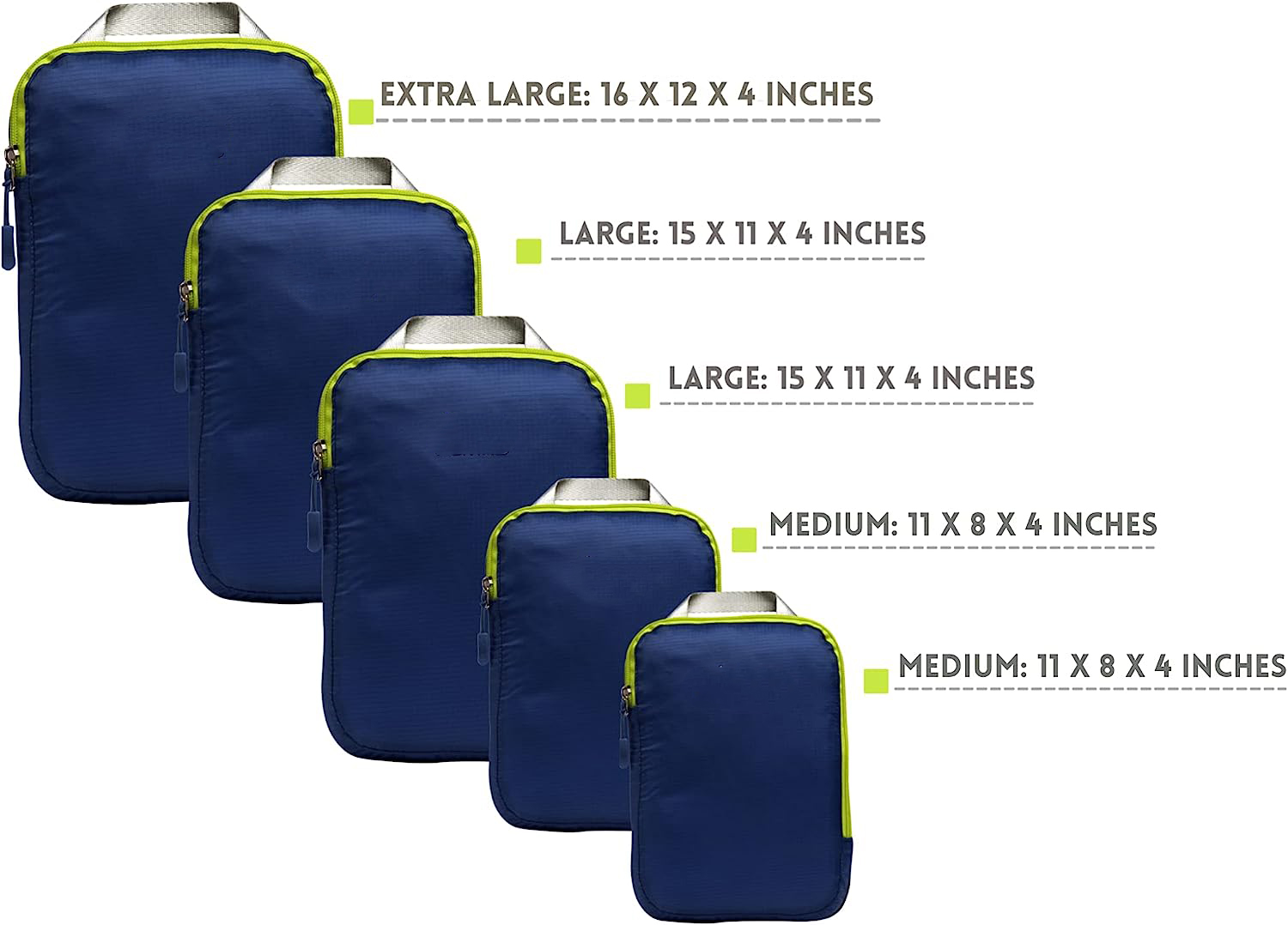 WellPromotion Compression Packing Cubes Set 