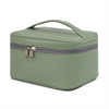 High Quality Eco Leather Pouch with Zipper Cosmetic Bags & Cases Custom Luxury Genuine Leather Women Makeup Cosmetic Bag