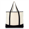 Ladies Shopping Tote Bag Large Capacity Canvas Shoulder Bags With Pockets