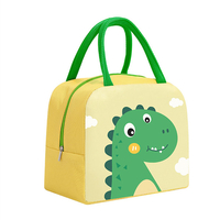 2024 Sublimation Blank Lunch Tote Box Kids Cooler Bag Waterproof Thermal Delivery Food Bag with Cute Animal Printing Logo
