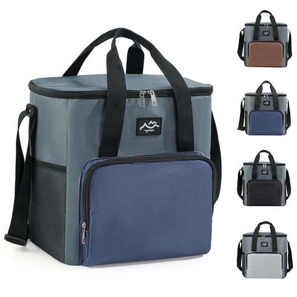 Portable Durable Eco-Friendly PEVA Lining Zipper Outdoor Picnic Cooler Lunch Bag Thermal Insulated Large Capacity 2 Persons