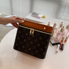 Factory Manufacturer Simple Wholesale Design Custom Logo High Quality Waterproof Pu Portable Leather Cosmetic Bag