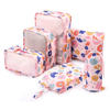 Lightweight Waterproof Full Printing Portable Customized Packing Cubes 6pcs Set Suitcase Travel Luggage Packing Cubes