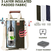 BSCI Factory wine cooler bag 2022 new thermal insulation fashionable portable boutique shoulder outdoor picnic wine cooler bag