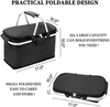 Folding Picnic Cooler Basket Sublimation Lunch Bag Insulated Food Delivery Bag with Aluminium Handle