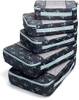 Compressible Folding Storage Bag Set Mesh Visible Travel Case Pull Rod Finishing Travel Cubes Travel Wise 5 Piece Set