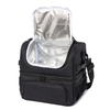 Custom Logo 2 Compartment Insulated Lunch Bag for Men Women Leakproof Cooler Bag with Shoulder Strap