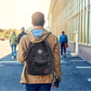 Multi-functional Black Canvas Cotton Foldable Backpack Bag Durable Notebook Travel Bag Men Backpack for College