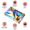 Beauty Factory Promotion Price Holographic Laser Clear Transparent Iridescent Travel Toiletry Case Cosmetic Bag Pvc Makeup Bags