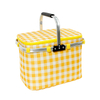custom promotional collapsible picnic basket folding insulated cooler basket for picnic beach