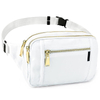 Custom Logo Crossbody Fanny Pack with Multi Pockets Waterproof Waist Bag for Travelling Hiking Navy
