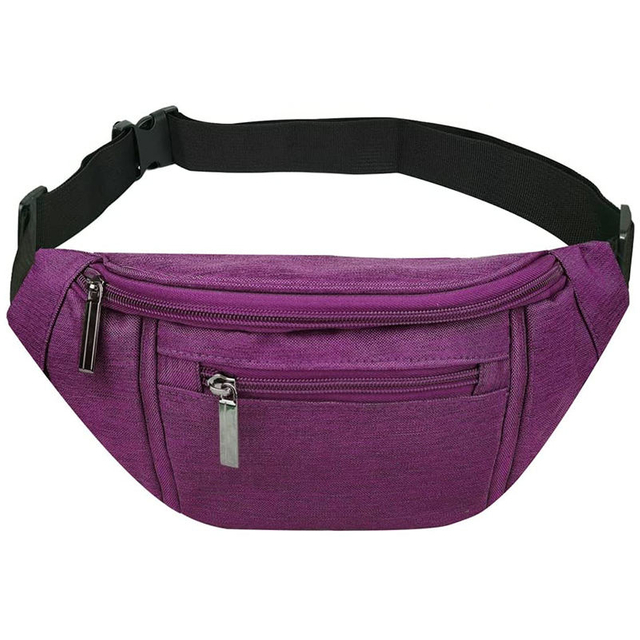 Custom Logo Sports Fanny Packs for Men Women Multi Pockets Large Bum Bag for Travel Hiking Running