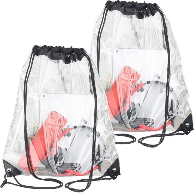 Large Sport Mens Promotion Gift Cheap Factory Price Transparent Pvc Clear Waterproof Drawstring Backpack Bag