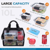 Leakproof Heat Sealed Freezer Pack Lunch Bag Large Wide Open Insulated Women Lunch Tote Bag for Work Travel