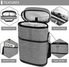 Leakproof Padded Portable 2 Bottle Wine Bag Tote Carrier | Insulated Wine Cooler Bags for Travel Picnic Wine Bottle Bag