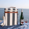 Portable Wine Carrier with Opener and Shoulder Strap for Beach Travel Picnic,3 Bottle Insulated Wine Tote Cooler Bag,