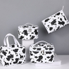 Makeup Bag Set Animal Milk Style Travel Pouch Bags Travel Cosmetic Bag for Women with Cow