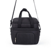Unisex Adult Black Portable Office Food Prep Soft Lunch Bag Freezer Pack Two Compartments Insulated Cooler Bag with Handles