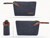 High Quality Heavy Duty Cotton Canvas Cosmetic Pouch Custom Portable Handle Makeup Organizer Toiletry Bag with Logo