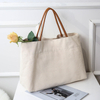 Custom Large Canvas Tote Bag Cross Body Tote Messenger Bag Women Shopping Bags