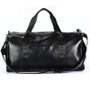 Black Travel Business Trip Weekender Overnight PU Duffel Bags Waterproof Vegan Leather Duffle Bag for Men Travel Weekend