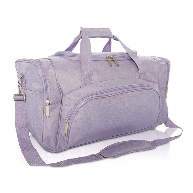 Water Resistant Purple Leisure Gym Overnight Weekend Travel Bag Hiking Suitcase Travel Bag Organizer Ladies Travel Duffel Bag