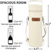 Custom Leather Logo Insulated Wine Carrier Tote Bag Leather Single Bottle PEVA