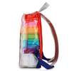 Custom Girls Rainbow Colorful PVC Transparent Outdoor Mini Gradient Girls Holographic School Backpacks Bag