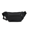 Wholesale Waterproof Pu Leather Waist Bag with Headphone Hole for Men Lightweight Outdoor Travel Fanny Pack