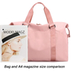 New Girls Weekender Overnight Duffle Bag Customized Fashion Pink Tote Duffle Bag Women