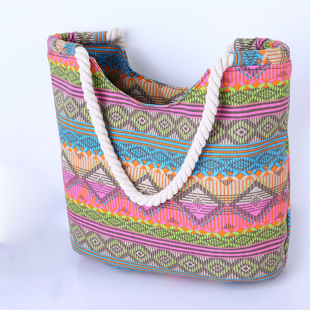 2021 Bags Women Handbags Ladies Print Portable Handbag Beach Tote Bag Customize Canvas Shoulder Tote Bag Beach with Logo