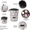 Portable Private Label Logo Polyester Round Cosmetic Bag Makeup Drawstring Bags Toiletry Organizer Make Up Kit For Travelling