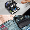 Waterproof Men Travel PU Leather Organizer Cosmetic Bags Toiletry Makeup Storage Bag