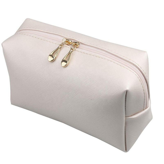 Promotional Waterproof Zipper Cosmetic Bags Travel PU Leather Makeup Bag Custom Toiletry Organizer Make Up Holder For Women