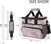 Large Capacity Adjustable Shoulder Strap Elegant Rose Gold Leopard Print Insulated Lunch Tote Bag And Picnic Cooler Bag