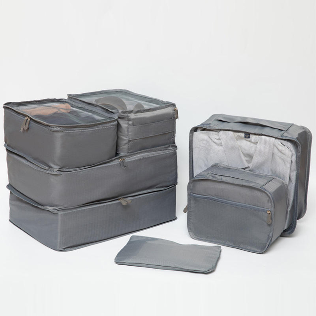 7 Set Travel Storage Bag Travel Organizer Compression Suitcase Garment Clothes Organizer Storage