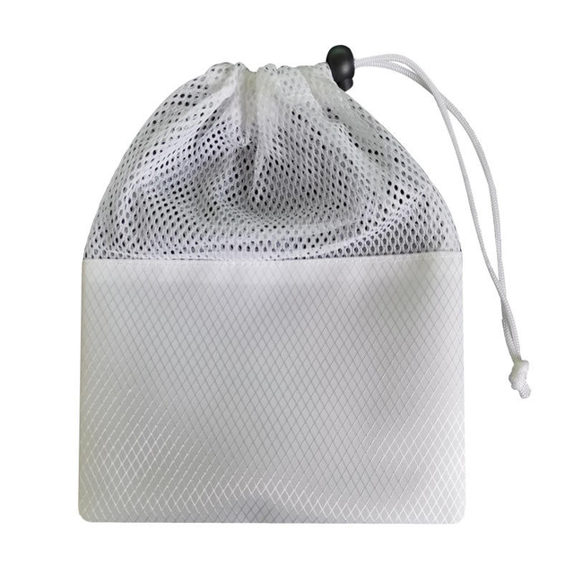Custom Mesh Bags With Drawstring Polyester Packaging Mesh Drawstring BagSplicing Bundle Pocket Pulling Rope Drawstring Bag