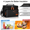 Customize Leakproof Travel Camping Insulated Foil Bags Collapsible Thermal Black Picnic School Reusable Lunch Cooler Bag